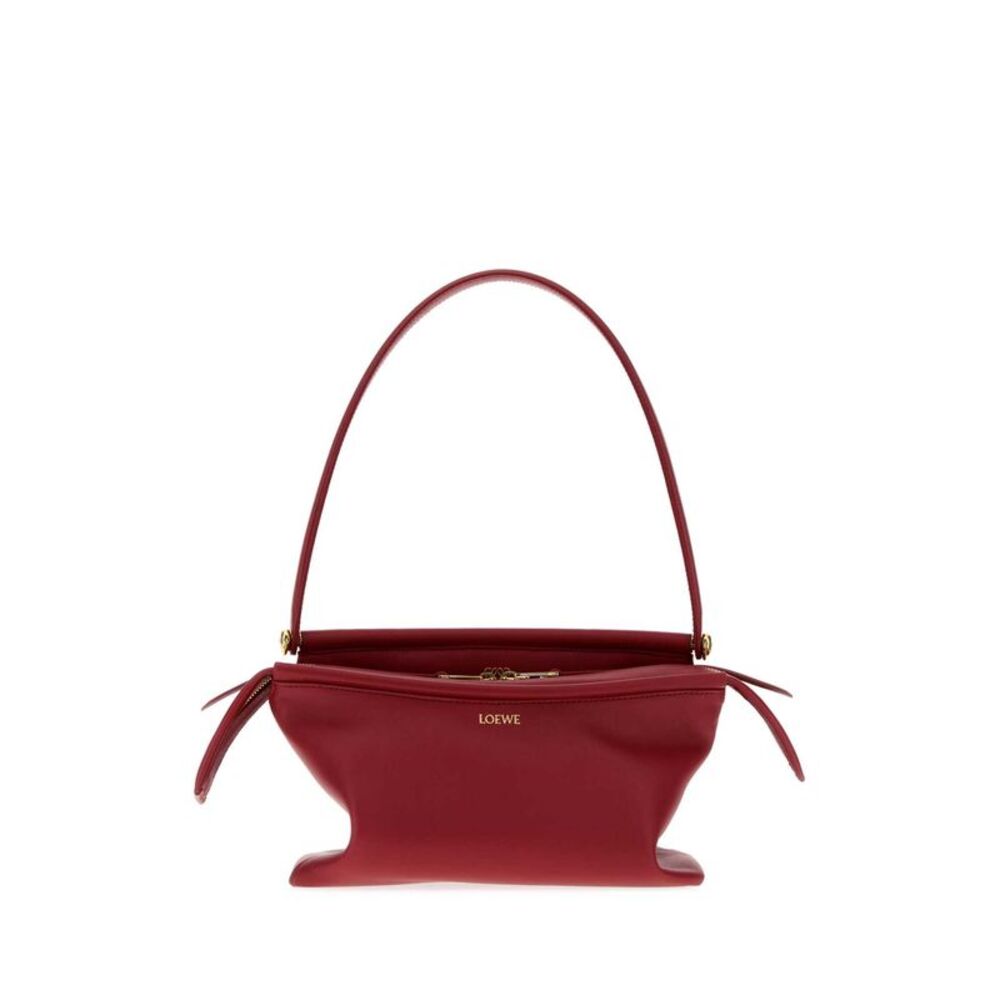 Loewe Women Red Leather Small Whisker Shoulder Bag